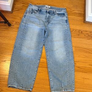 Light Blue RISEN Barrel Jeans
